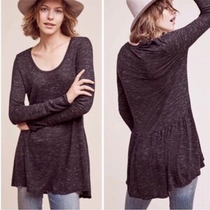 Anthropologie Dolan Left Coast Collection Davia Tunic Dress | Black & Gray | Med